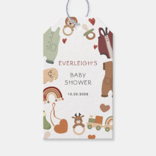 Etiqueta de regalo de Boho Boy Baby Shower