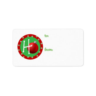 Etiqueta de regalo de bolas para Navidades de Ho