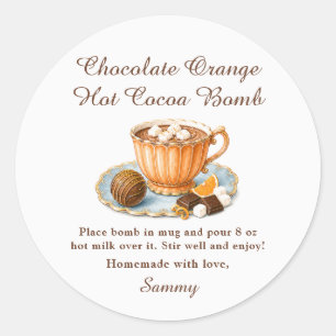 Etiqueta de regalo de Bomba de Cacao Caliente de N