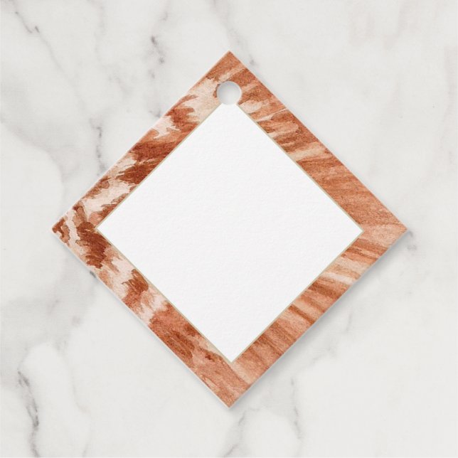 Etiqueta de regalo de borde de impresión de shell  (Anverso)