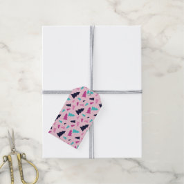 Etiqueta de regalo de bosque de audacia