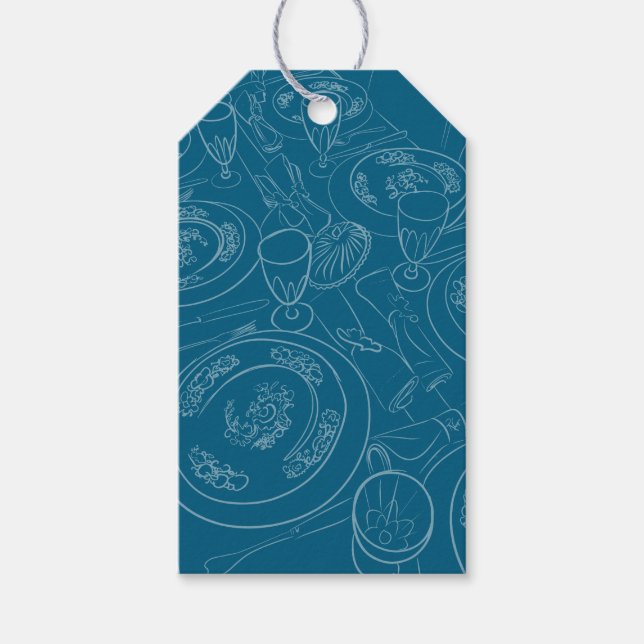 Etiqueta de regalo de brunch ilustrado (Anverso)
