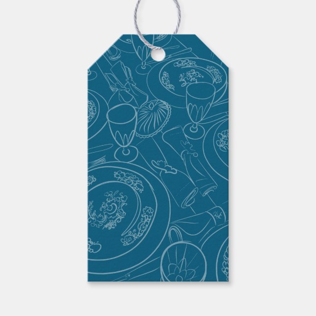 Etiqueta de regalo de brunch ilustrado (Anverso)