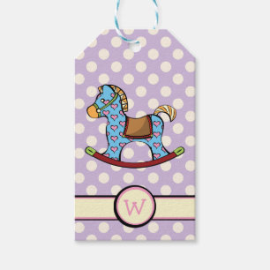 Etiqueta de regalo de caballo mecedor Delightful H