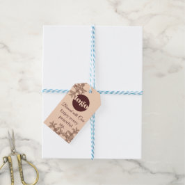 Etiqueta de regalo de café boho preparado con cuid