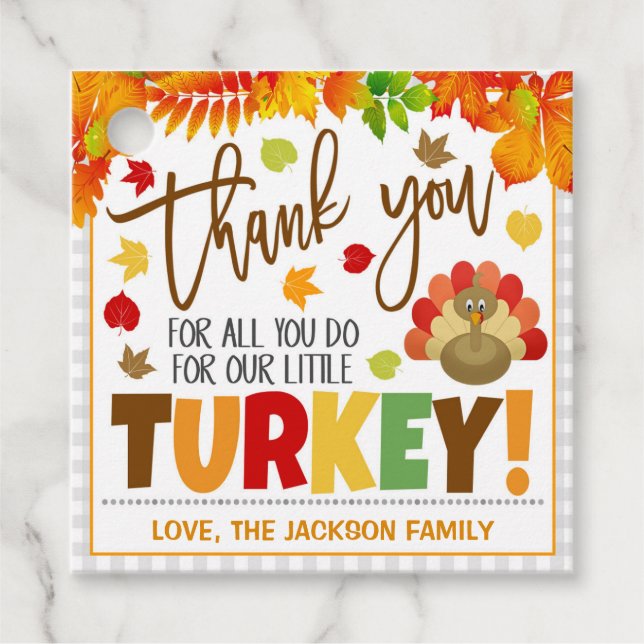 Etiqueta de regalo de caída (Anverso)