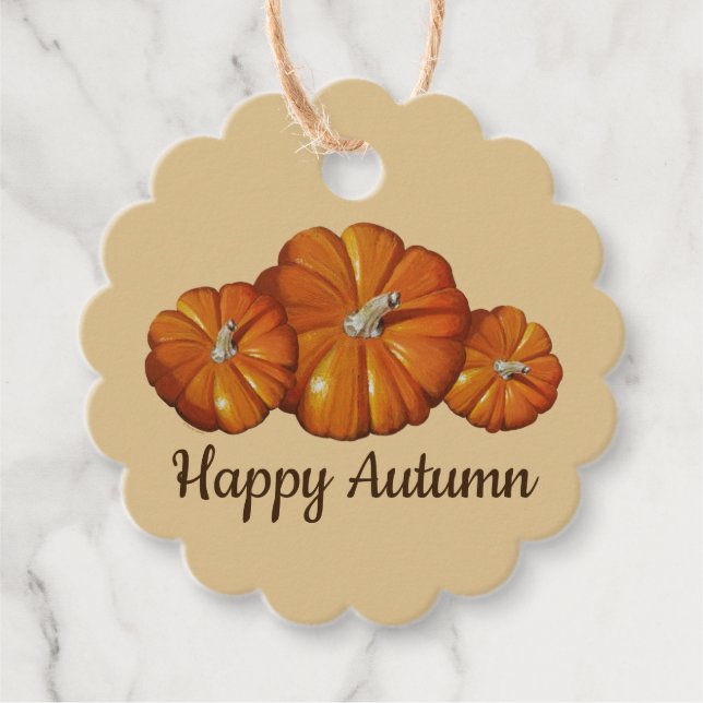 Etiqueta de regalo de calabaza (Anverso)