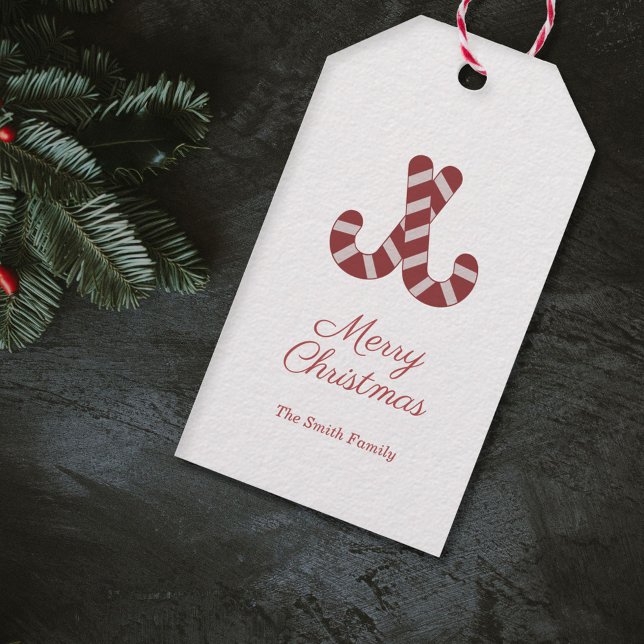 Etiqueta de regalo de caramelo de Navidad (Christmas Candy Cane Gift Tag)