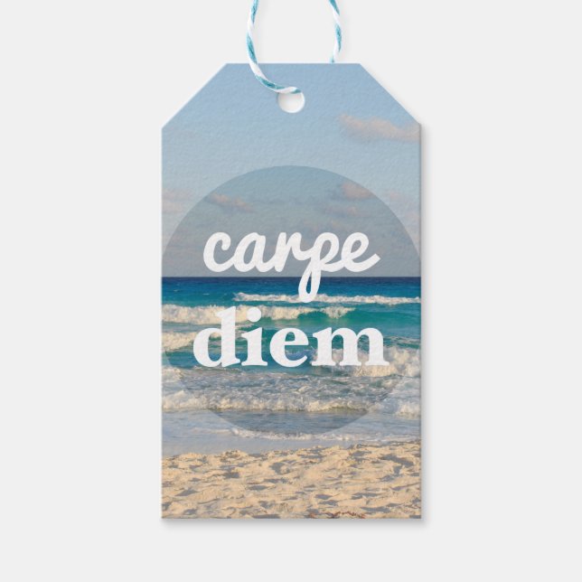 Etiqueta de regalo de Carpe Diem (Anverso)