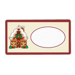 Etiqueta de regalo de Casa de Pan de Jengibre