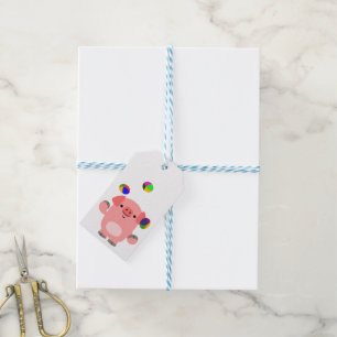 Etiqueta de regalo de cerdo de Personalizado malab
