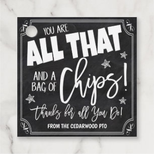 Etiqueta de regalo de Chips
