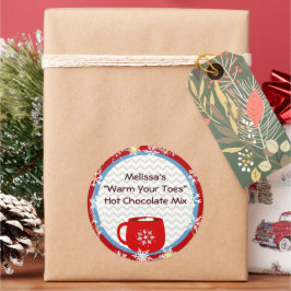Etiqueta de regalo de chocolate caliente