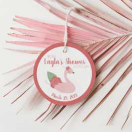 Etiqueta de regalo de Cisne Rosa De Mi Ducha a la 