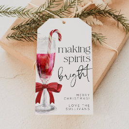 Etiqueta De Regalo De Cóctel De Navidad Making Spi