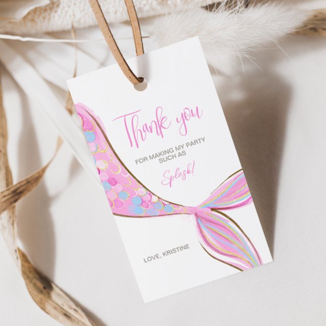 Etiqueta de regalo de cola de sirena púrpura (Subido por el creador)