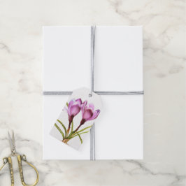 Etiqueta de regalo de color de la flor de la flor