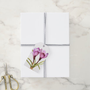 Etiqueta de regalo de color de la flor de la flor