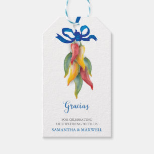 Etiqueta de regalo de color de pimienta chilli