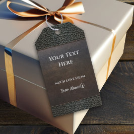 Etiqueta de regalo de color gris azul gris oscuro 