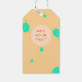 Etiqueta de regalo de color turquesa de estilo gri