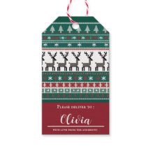 Etiqueta de regalo de colores de invierno