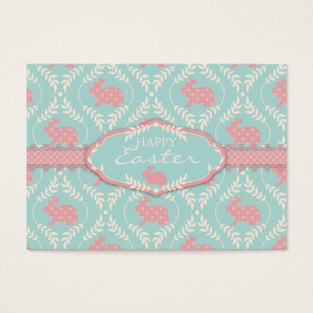 Etiqueta de regalo de conejo de moda (Frente)