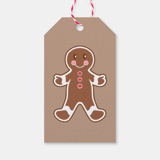 Etiqueta de regalo de cookies de Navidades persona (Reverso)
