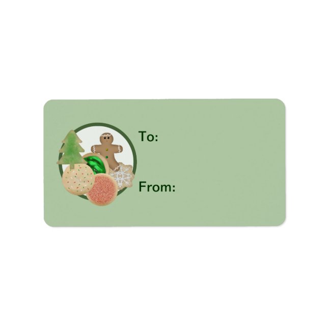 Etiqueta de regalo de cookies para navidades (Frente)