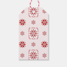 Etiqueta de regalo de copo de nieve ornamental con