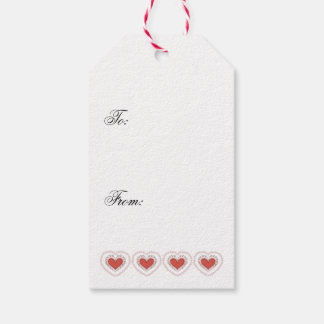 Etiqueta de regalo de corazón alegre