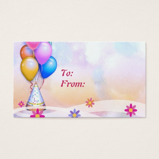 Etiqueta de regalo de cumpleaños (Frente)