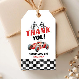 Etiqueta de regalo de cumpleaños de coche de carre