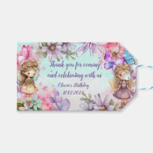 Etiqueta de regalo de cumpleaños de Fairy Fiesta G