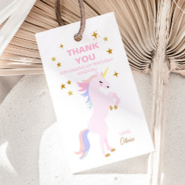 Etiqueta de regalo de cumpleaños de Unicornio - Et