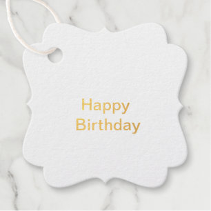 Etiqueta de regalo de cumpleaños feliz