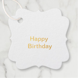 Etiqueta de regalo de cumpleaños feliz