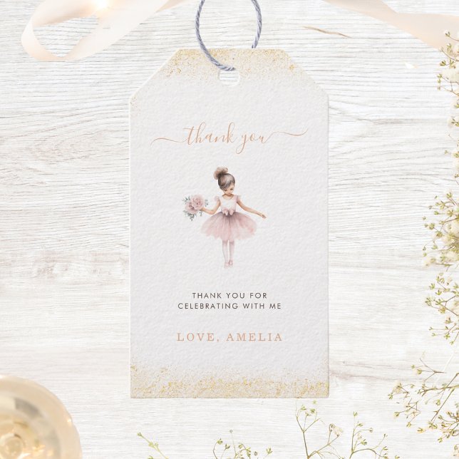 Etiqueta de regalo de cumpleaños para niña bailari (Subido por el creador)