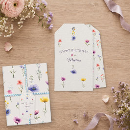 Etiqueta de regalo de cumpleaños personalizada de 