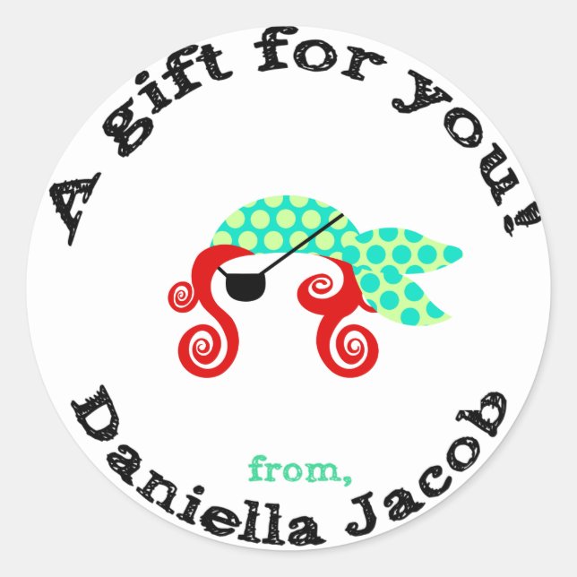 Etiqueta de regalo de Danielle (Anverso)