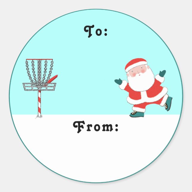 Etiqueta de regalo de Disc Golf (Anverso)