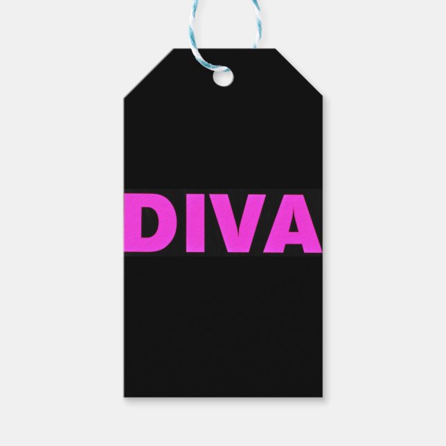 Etiqueta de regalo de Diva (Anverso)