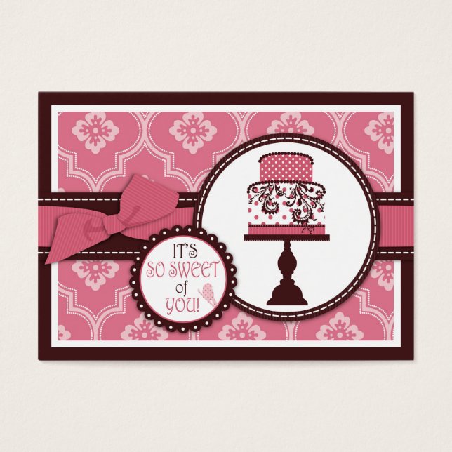 Etiqueta de regalo de dulce pastel TY (Frente)