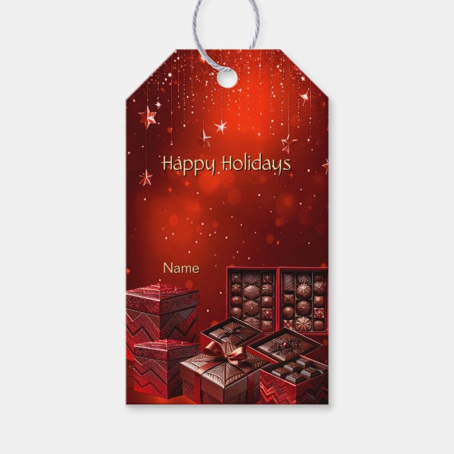Etiqueta de regalo de dulces de chocolate (Anverso)