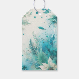 Etiqueta de regalo de efímeras de acuarela