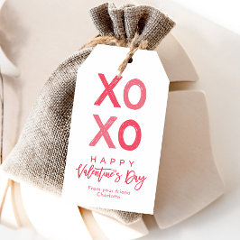 Etiqueta de regalo de El día de San Valentín Xoxo,