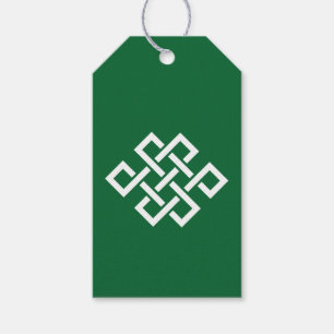 Etiqueta De Regalo De Elegancia China En Verde