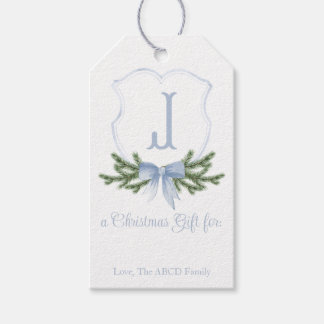 Etiqueta de regalo de Escudo de Navidades de arco