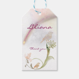 Etiqueta de regalo de estrella de tiro celestial