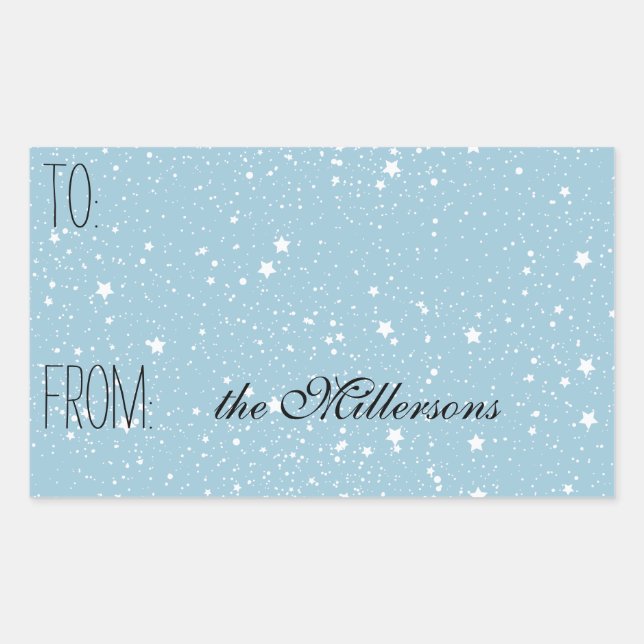 Etiqueta de regalo de estrellas (Anverso)